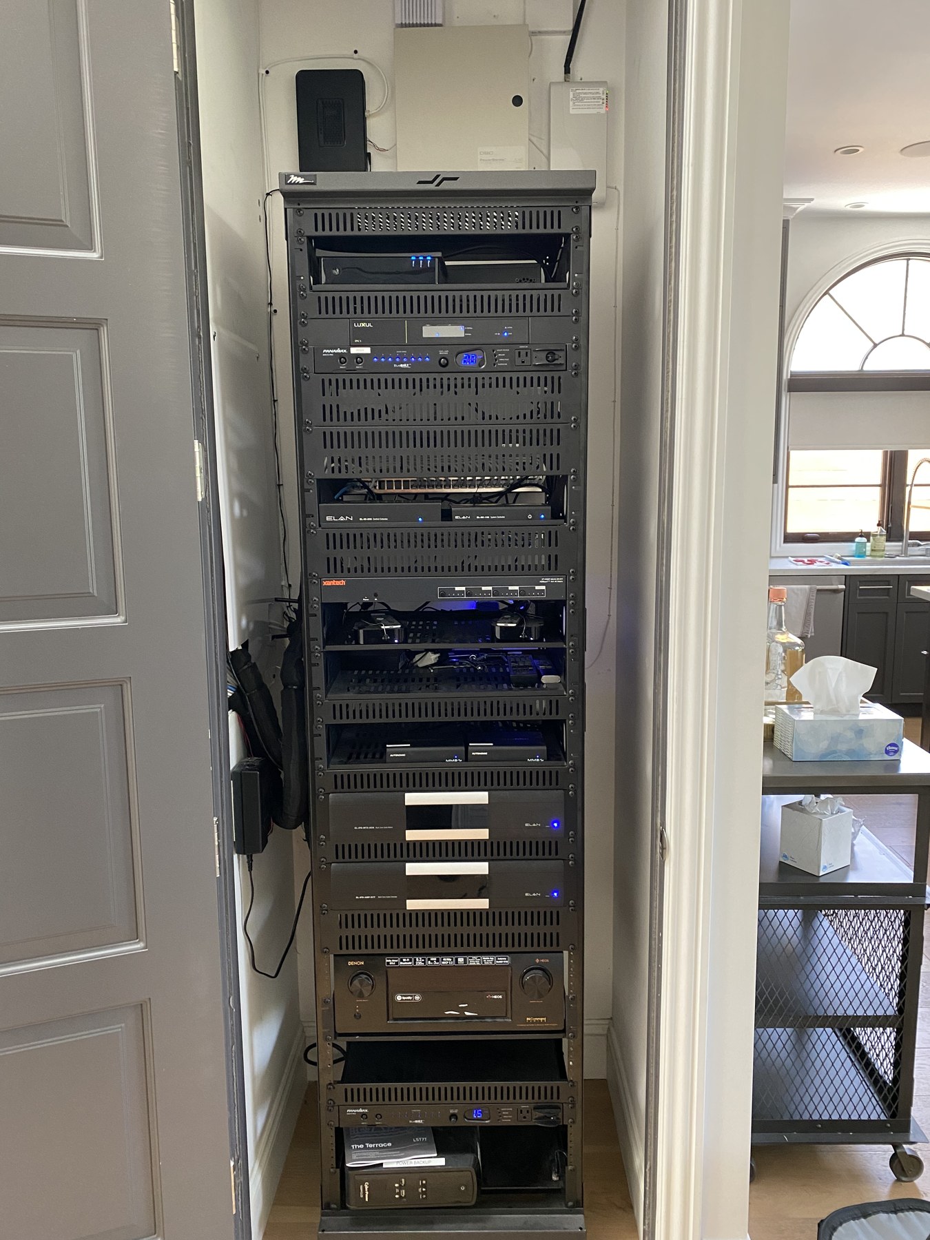 Completed Beverly Grove equipment rack after Southland installed the replacement integrated system